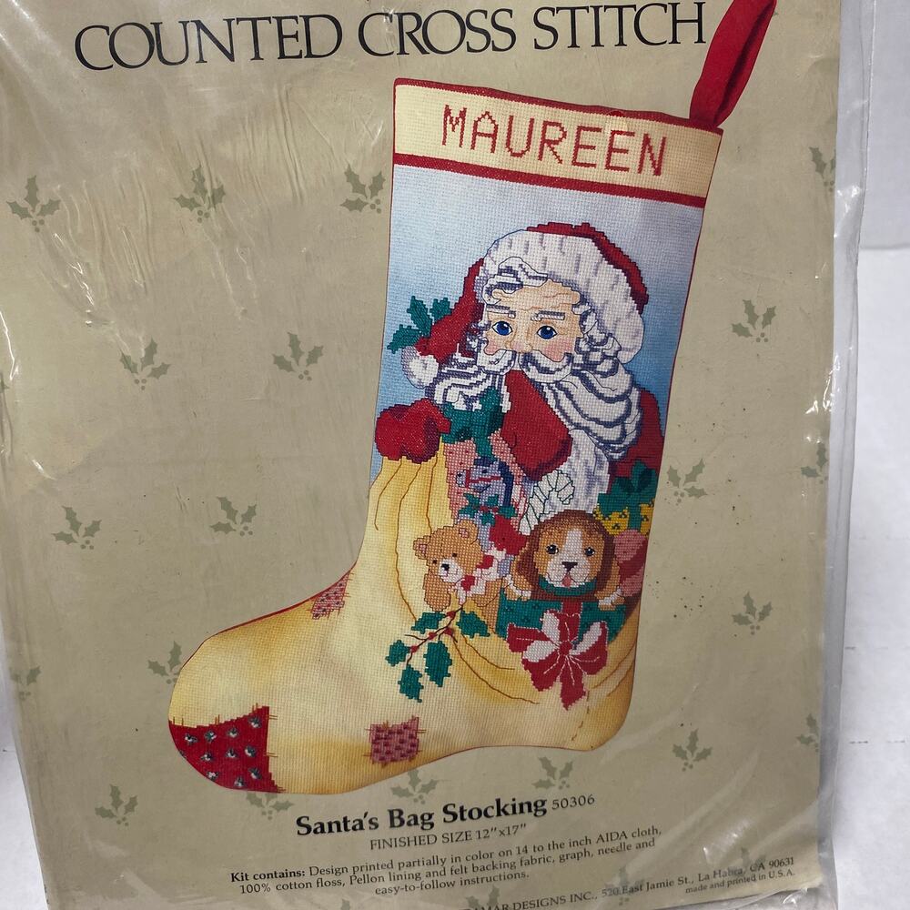 Something Special Santa's Bag Christmas Stocking Kit Counted Cross Stitch 50306
